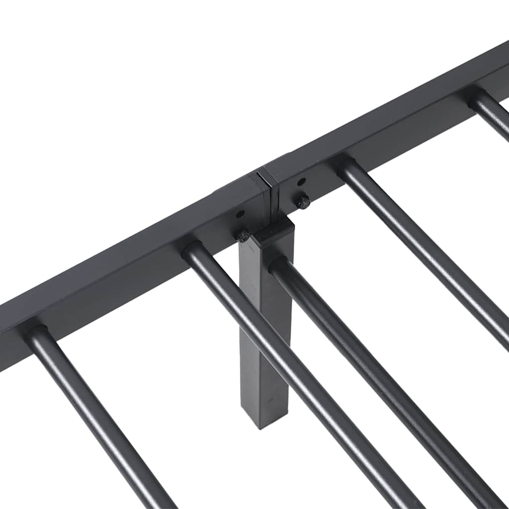 Bed Frame without Mattress Foldable Black 90x200 cm Steel - Bargainia.com - 8721158660282 - 4103960