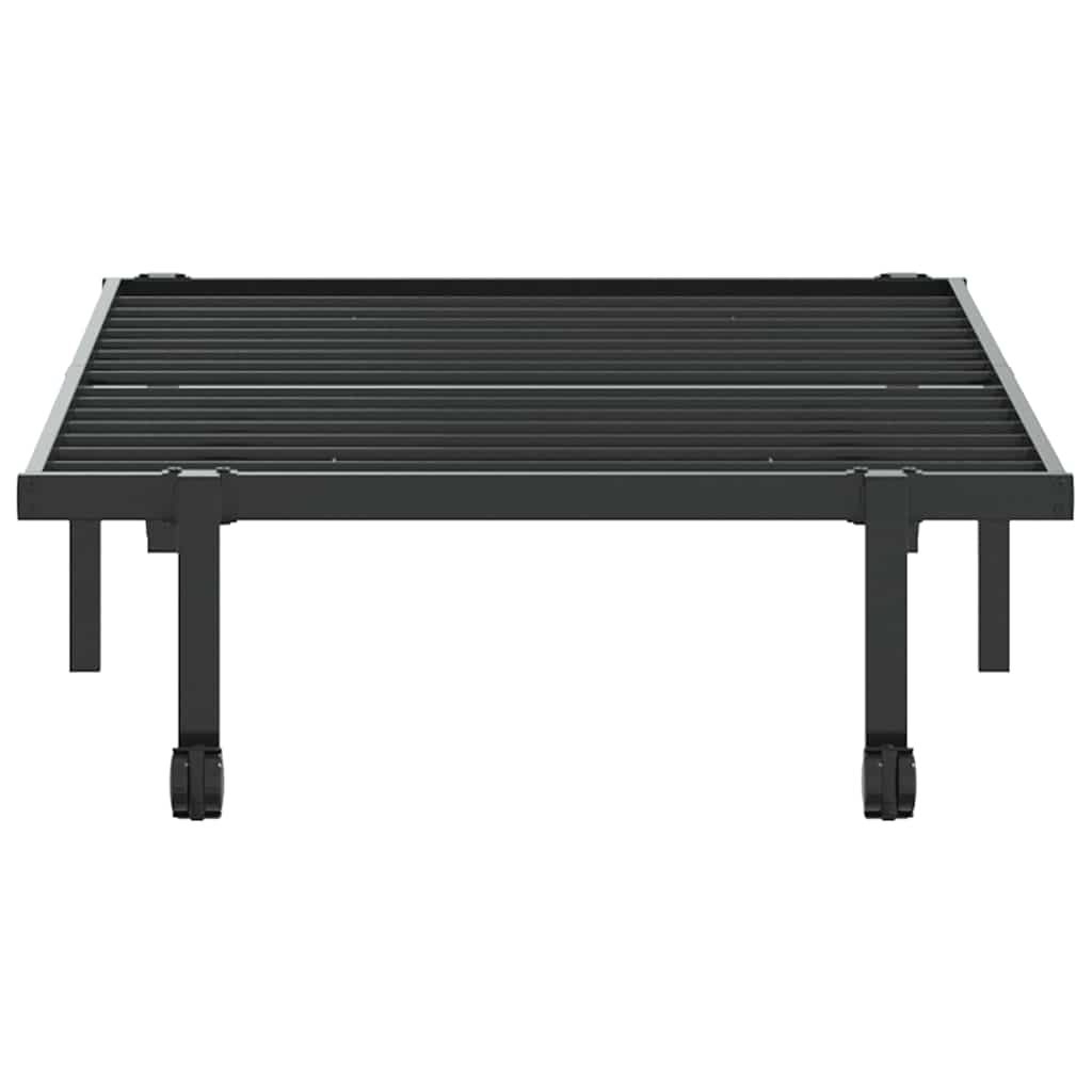 Bed Frame without Mattress Foldable Black 90x200 cm Steel - Bargainia.com - 8721158660282 - 4103960