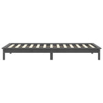 Bed Frame without Mattress Grey Single Solid Wood - Bargainia.com - 