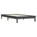 Bed Frame without Mattress Grey Single Solid Wood - Bargainia.com - 