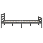 Bed Frame without Mattress Grey Solid Wood 120x200 cm - Bargainia.com - 