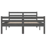 Bed Frame without Mattress Grey Solid Wood 120x200 cm - Bargainia.com - 