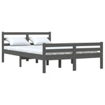 Bed Frame without Mattress Grey Solid Wood 120x200 cm - Bargainia.com - 