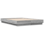 Bed Frame without Mattress Grey Sonoma 120x190 cm Small Double - Bargainia.com - 