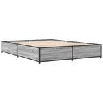 Bed Frame without Mattress Grey Sonoma 135x190 cm Double - Bargainia.com - 