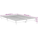 Bed Frame without Mattress Grey Sonoma 135x190 cm Double Engineered Wood - Bargainia.com - 