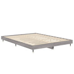 Bed Frame without Mattress Grey Sonoma 135x190 cm Double Engineered Wood - Bargainia.com - 