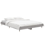 Bed Frame without Mattress Grey Sonoma 135x190 cm Double Engineered Wood - Bargainia.com - 