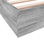 Bed Frame without Mattress Grey Sonoma 75x190 cm Small Single Engineered Wood - Bargainia.com - 