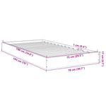 Bed Frame without Mattress Grey Sonoma 75x190 cm Small Single Engineered Wood - Bargainia.com - 