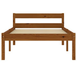 Bed Frame without Mattress Honey Brown Solid Pine Wood 90x200 cm - Bargainia.com - 