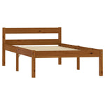 Bed Frame without Mattress Honey Brown Solid Pine Wood 90x200 cm - Bargainia.com - 