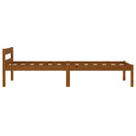 Bed Frame without Mattress Honey Brown Solid Pine Wood 90x200 cm - Bargainia.com - 