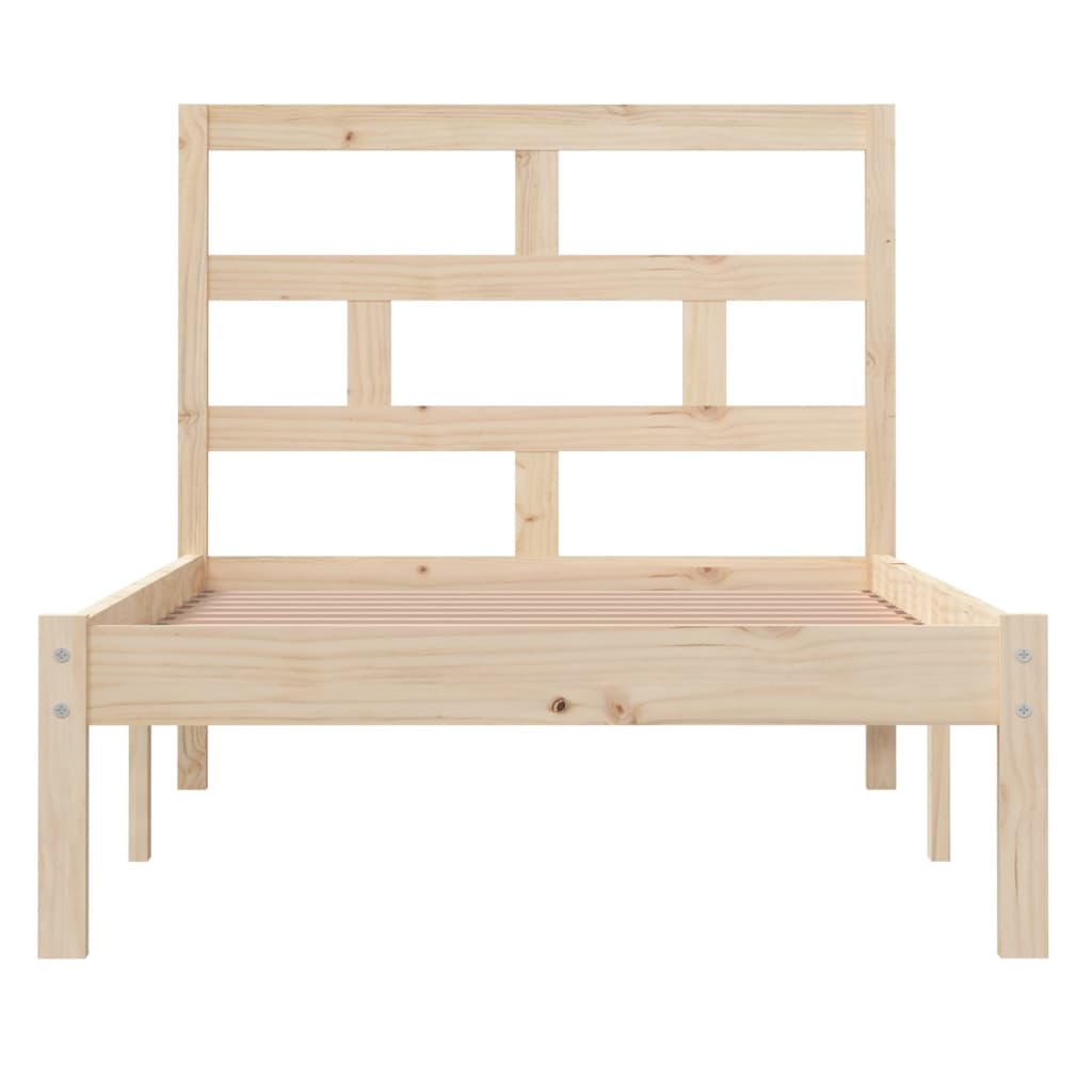 Bed Frame without Mattress Single Solid Wood - Bargainia.com - 