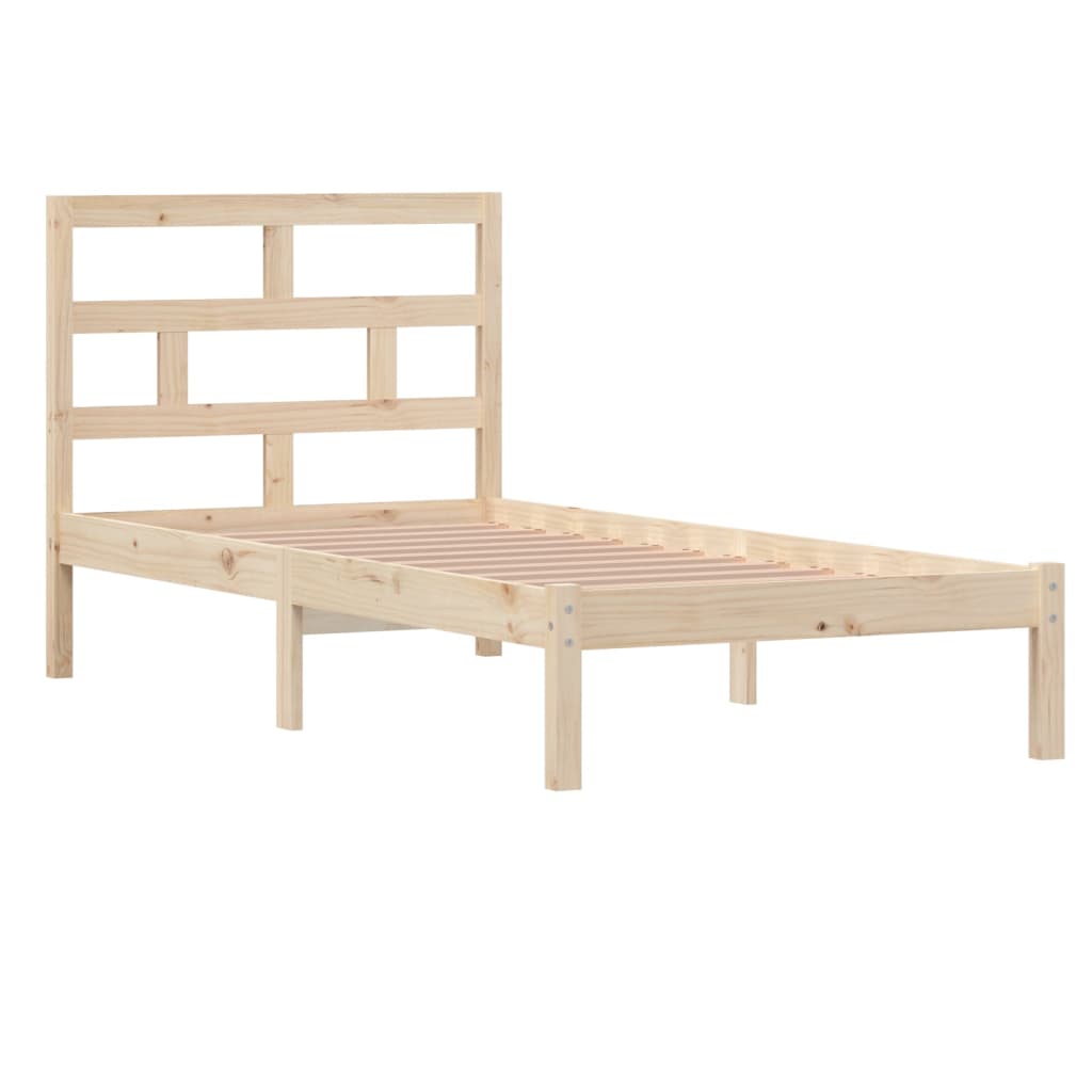 Bed Frame without Mattress Single Solid Wood - Bargainia.com - 
