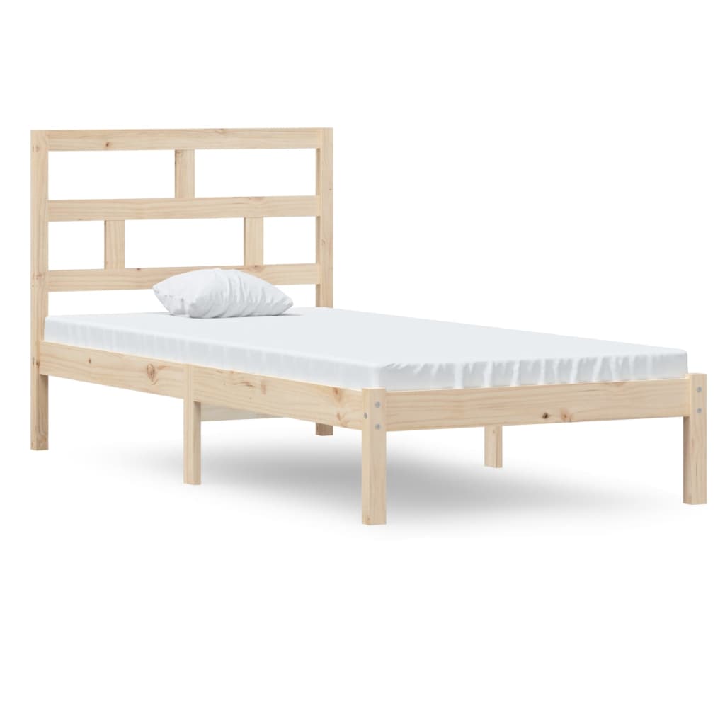 Bed Frame without Mattress Single Solid Wood - Bargainia.com - 