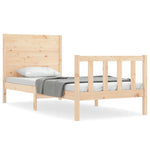 Bed Frame without Mattress Single Solid Wood Pine - Bargainia.com - 