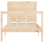 Bed Frame without Mattress Single Solid Wood Pine - Bargainia.com - 