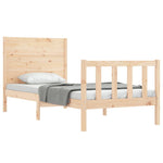 Bed Frame without Mattress Single Solid Wood Pine - Bargainia.com - 