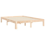 Bed Frame without Mattress Small Double Solid Wood Pine - Bargainia.com - 