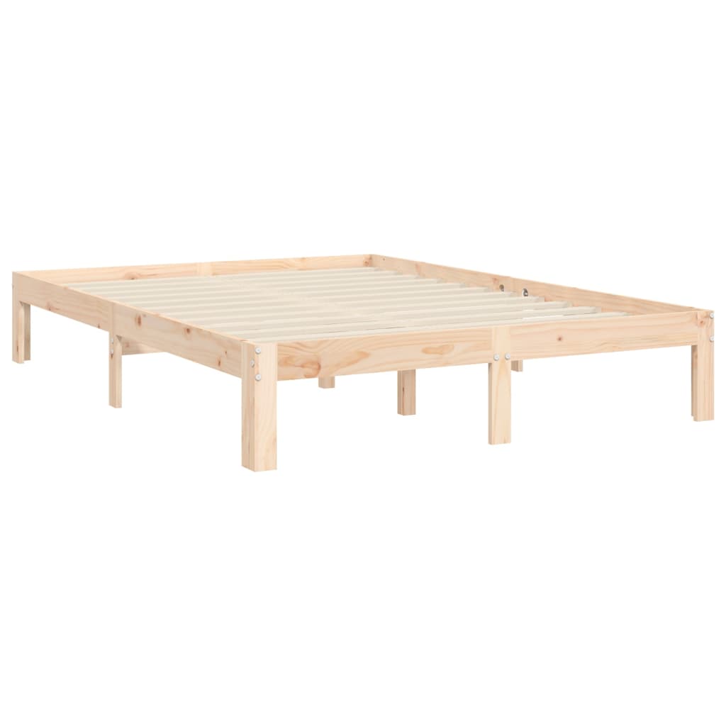Bed Frame without Mattress Small Double Solid Wood Pine - Bargainia.com - 