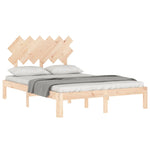 Bed Frame without Mattress Small Double Solid Wood Pine - Bargainia.com - 