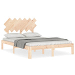Bed Frame without Mattress Small Double Solid Wood Pine - Bargainia.com - 