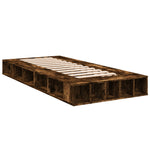 Bed Frame without Mattress Smoked Oak 100x200 cm - Bargainia.com - 