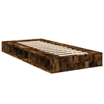 Bed Frame without Mattress Smoked Oak 100x200 cm - Bargainia.com - 