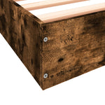 Bed Frame without Mattress Smoked Oak 180x200 cm Super King Engineered Wood - Bargainia.com - 