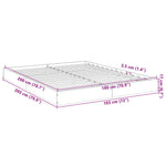 Bed Frame without Mattress Smoked Oak 180x200 cm Super King Engineered Wood - Bargainia.com - 
