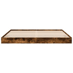 Bed Frame without Mattress Smoked Oak 180x200 cm Super King Engineered Wood - Bargainia.com - 