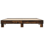 Bed Frame without Mattress Smoked Oak 200x200 cm - Bargainia.com - 