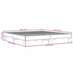 Bed Frame without Mattress Smoked Oak 200x200 cm - Bargainia.com - 