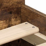 Bed Frame without Mattress Smoked Oak 75x190 cm Small Single - Bargainia.com - 