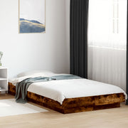 Bed Frame without Mattress Smoked Oak 75x190 cm Small Single - Bargainia.com - 