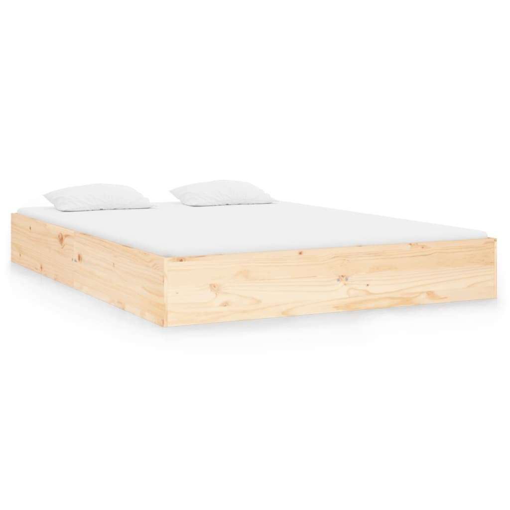 Bed Frame without Mattress Solid Wood 140x190 cm - Bargainia.com - 8720287067689 - 820082