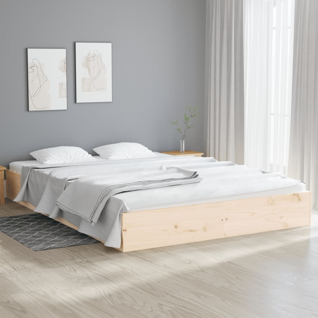 Bed Frame without Mattress Solid Wood 140x200 cm - Bargainia.com - 8720287067283 - 820042