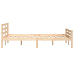 Bed Frame without Mattress Solid Wood 150x200 cm King Size King Size - Bargainia.com - 