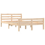 Bed Frame without Mattress Solid Wood 150x200 cm King Size King Size - Bargainia.com - 
