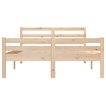 Bed Frame without Mattress Solid Wood 150x200 cm King Size King Size - Bargainia.com - 