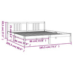 Bed Frame without Mattress Solid Wood 180x200 cm Super King Super King Size - Bargainia.com - 