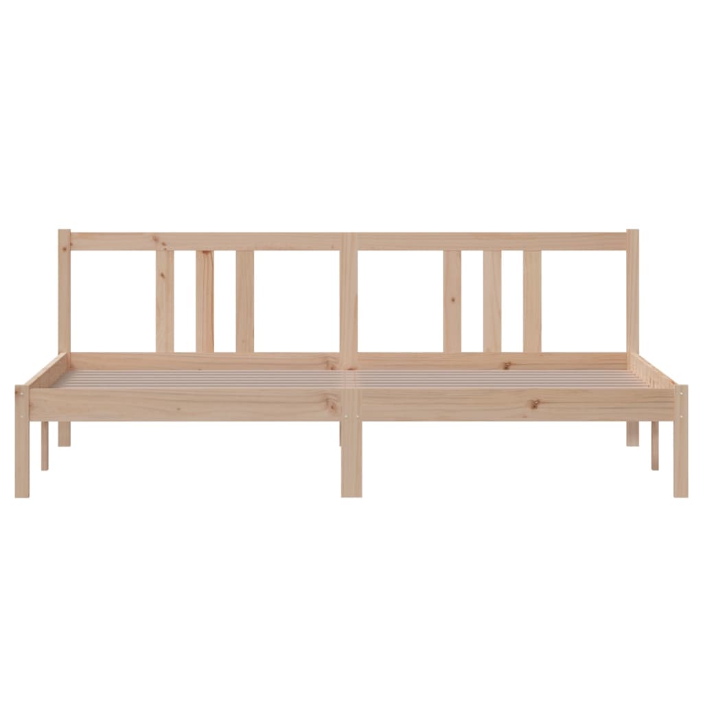Bed Frame without Mattress Solid Wood 180x200 cm Super King Super King Size - Bargainia.com - 
