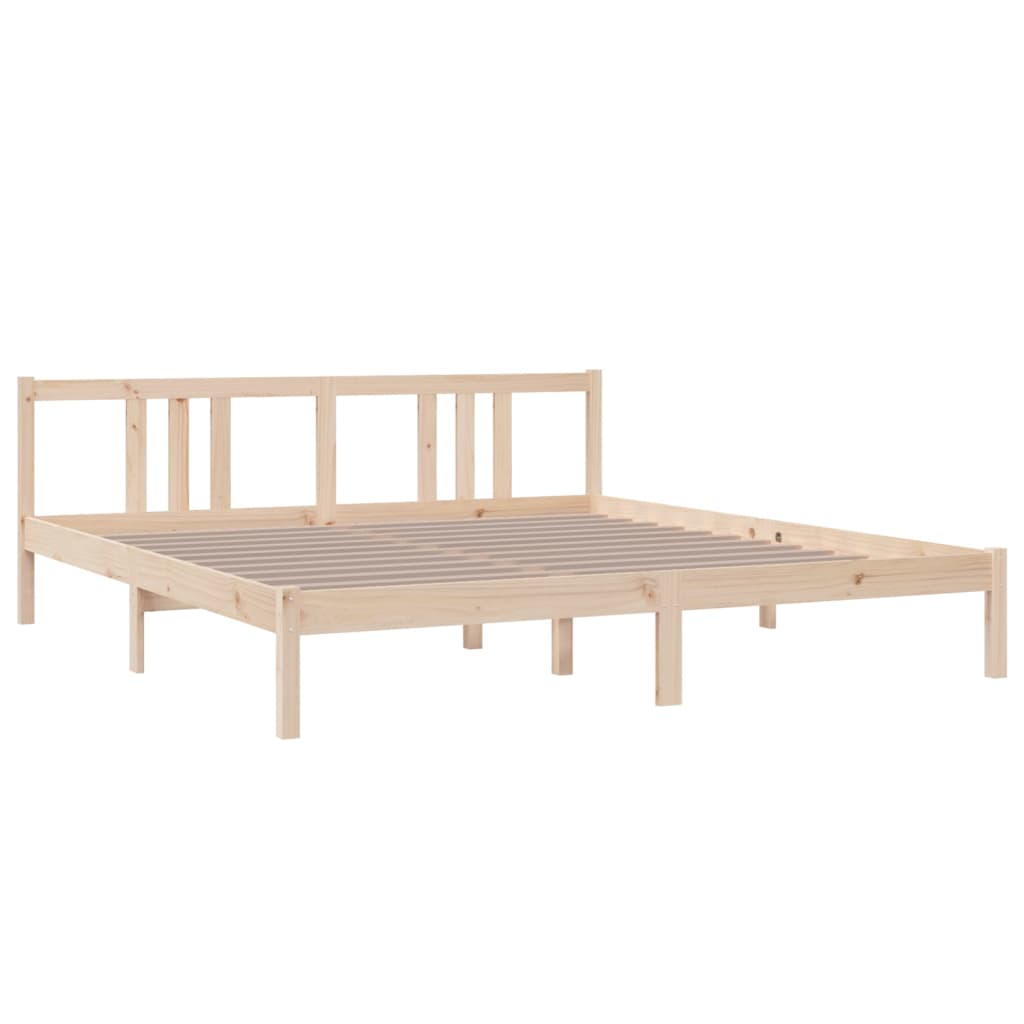 Bed Frame without Mattress Solid Wood 180x200 cm Super King Super King Size - Bargainia.com - 