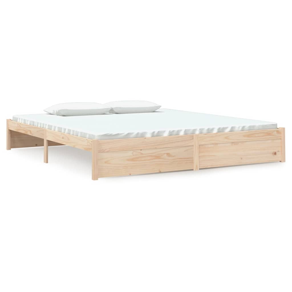 Bed Frame without Mattress Solid Wood 180x200 cm Super King Super King Size - Bargainia.com - 8720286999097 - 814964