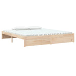 Bed Frame without Mattress Solid Wood 180x200 cm Super King Super King Size - Bargainia.com - 