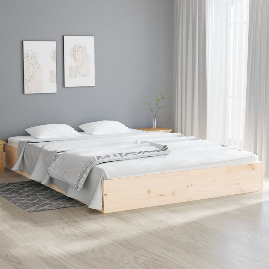 Bed Frame without Mattress Solid Wood 200x200 cm - Bargainia.com - 8720287067085 - 820022