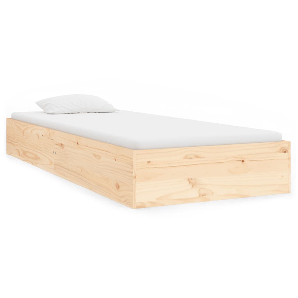 Bed Frame without Mattress Solid Wood 90x190 cm Single Single - Bargainia.com - 8720287067535 - 820067