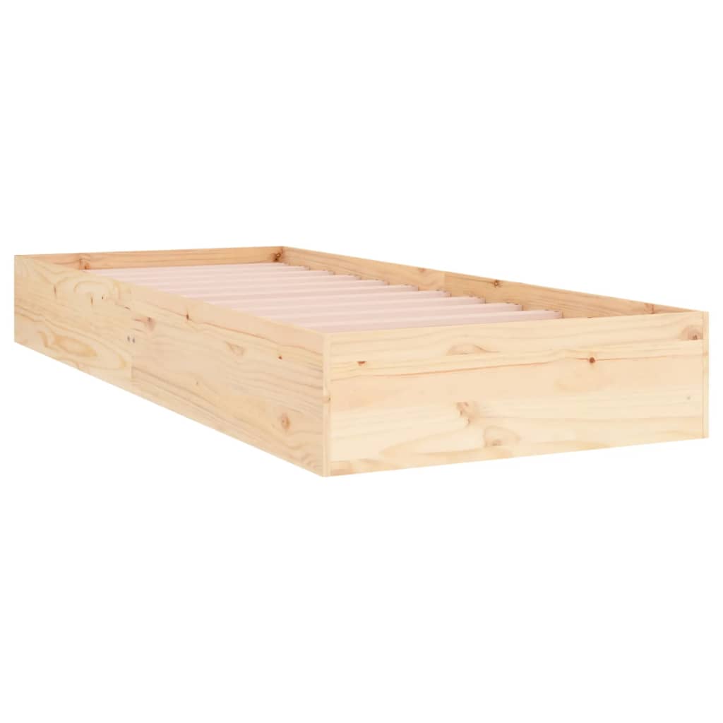 Bed Frame without Mattress Solid Wood 90x190 cm Single Single - Bargainia.com - 8720287067535 - 820067