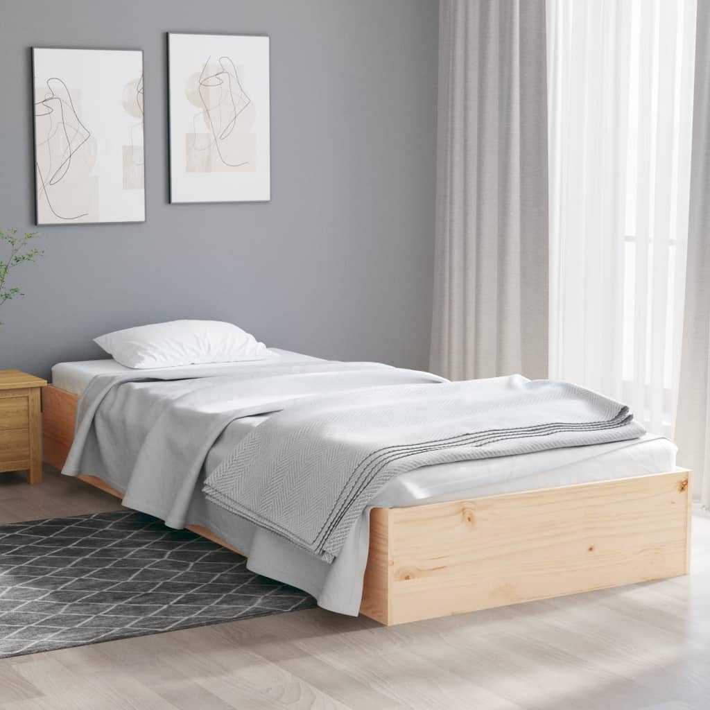 Bed Frame without Mattress Solid Wood 90x190 cm Single Single - Bargainia.com - 8720287067535 - 820067